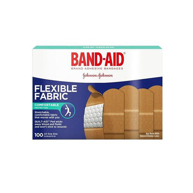 Band-Aid Brand Flexible Fabric Bandages 1 in x 3 in 100/Box 100 - Surgical Supplies NY